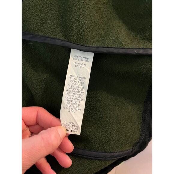 LL Bean Jacket Hooded Full Zip Coat Women's Medium Green - Picture 4 of 5